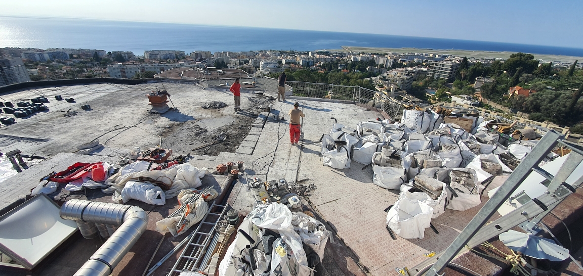 réfection étanchéité toiture multifonction copro Les Pierres Blanches Nice