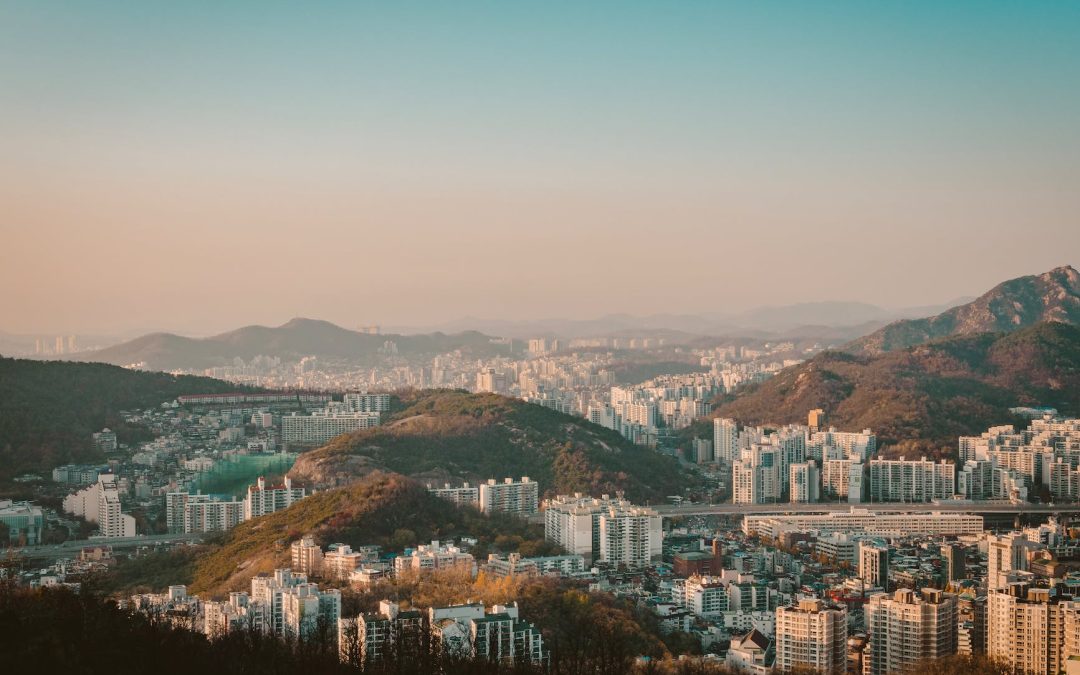 aerial shot of city