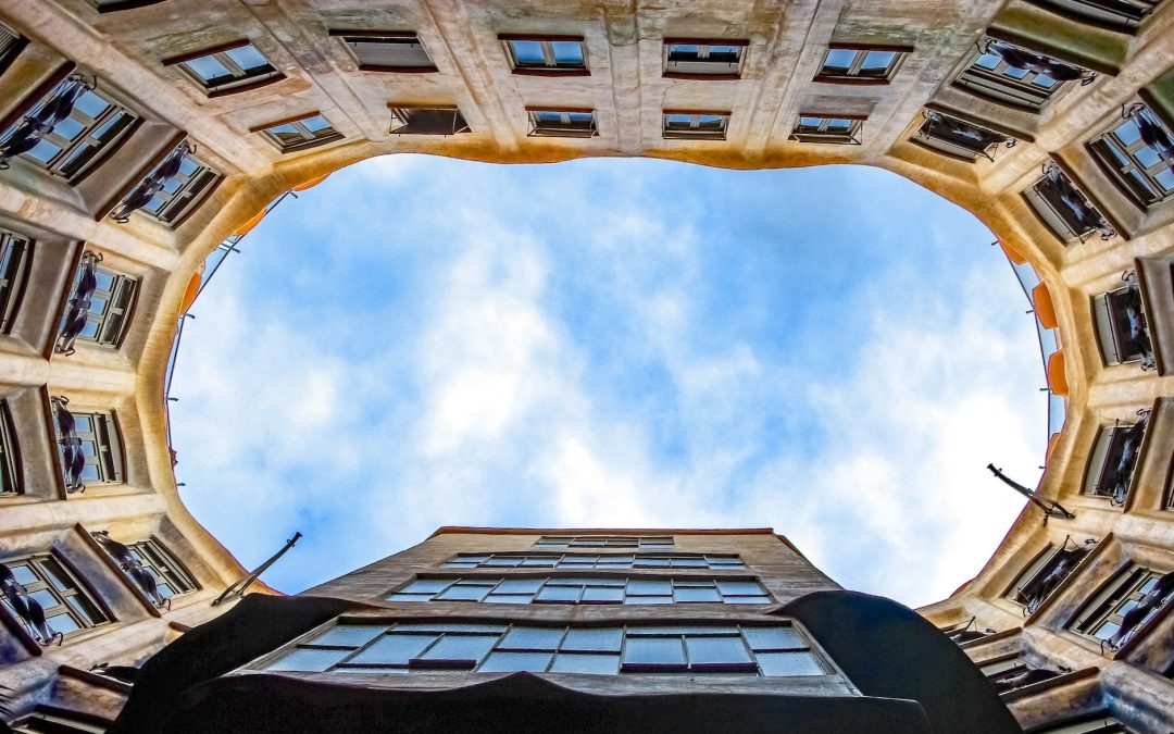 low angle view of building against sky