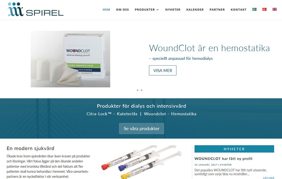 Ny hemsida till Spirel byggd av AS webstudio