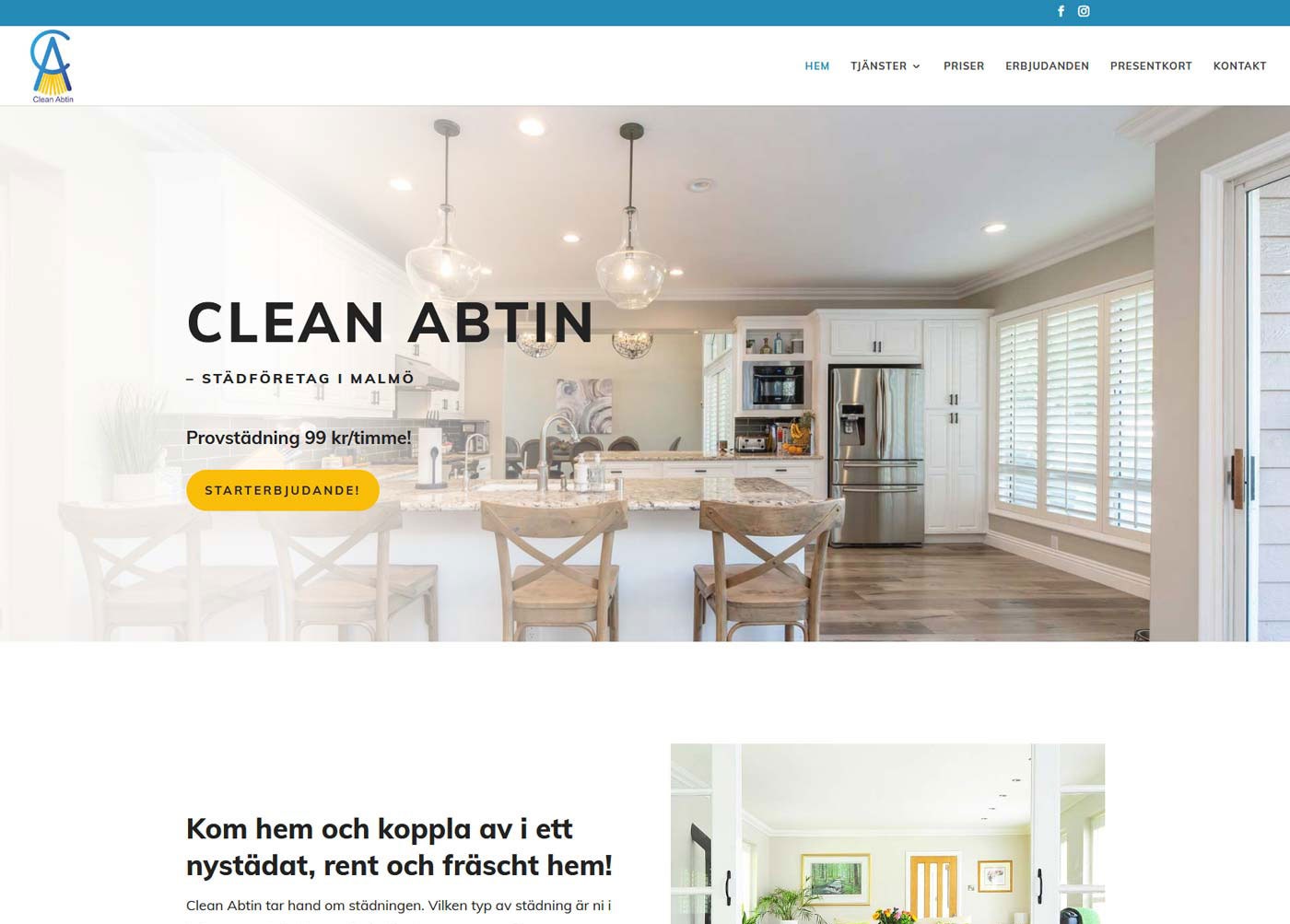 Ny hemsida med ”clean” design Ny hemsida med "clean" design