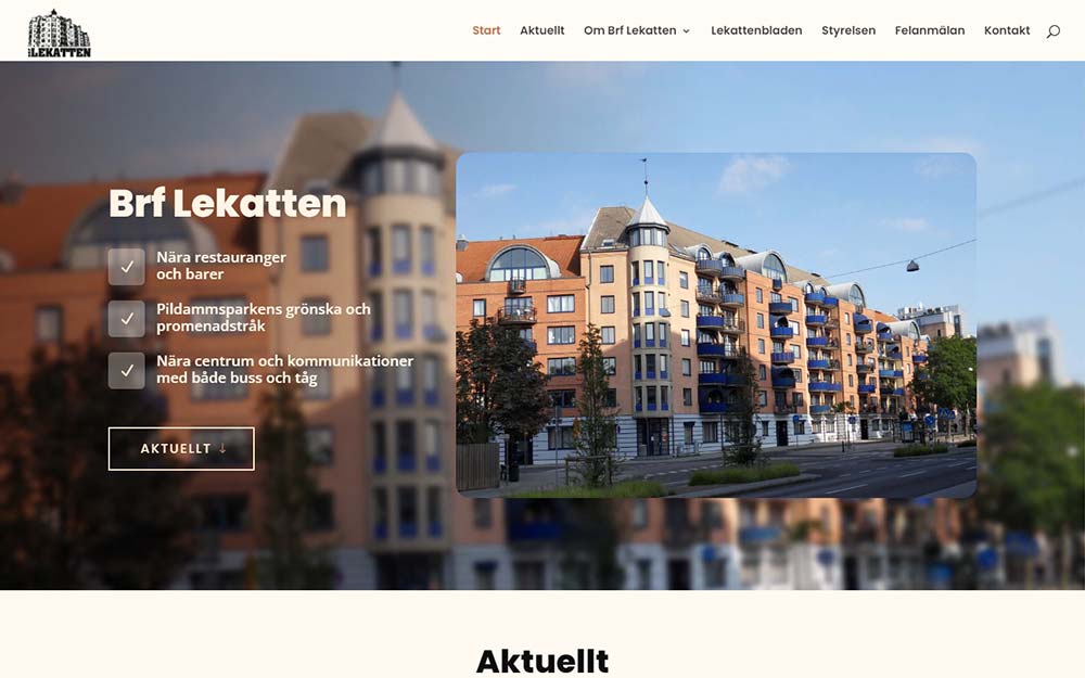 Hemsida till bostadsrättsförening