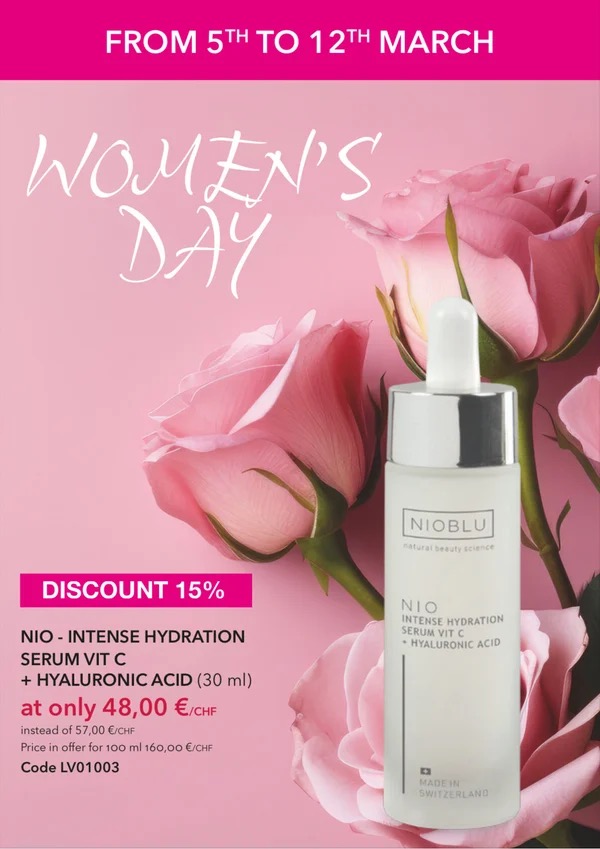 NIOBLU Serum voor intense hydratatie VIT C + Hyaluronzuur (glazen flacon 30ml)