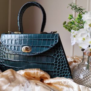 lederen handtas groen