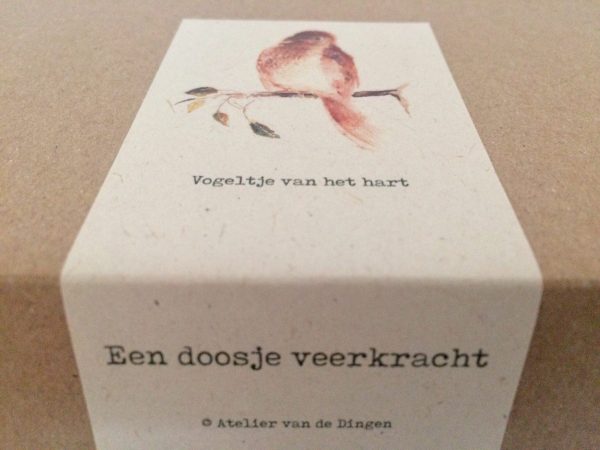 "Vogeltje van het Hart' Krachtvogeltje in een doosje veerkracht. - Afbeelding 4