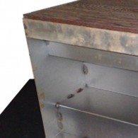 folded steel table