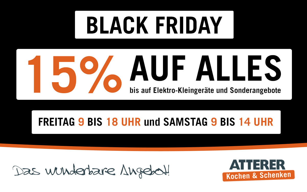 Black Friday Atterer Kochen & Schenken