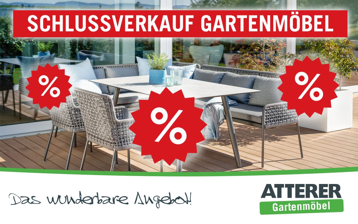 Gartenmöbel Schlussverkauf Atterer Kochen & Schenken