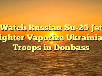 Watch Russian Su-25 Jet Fighter Vaporize Ukrainian Troops in Donbass