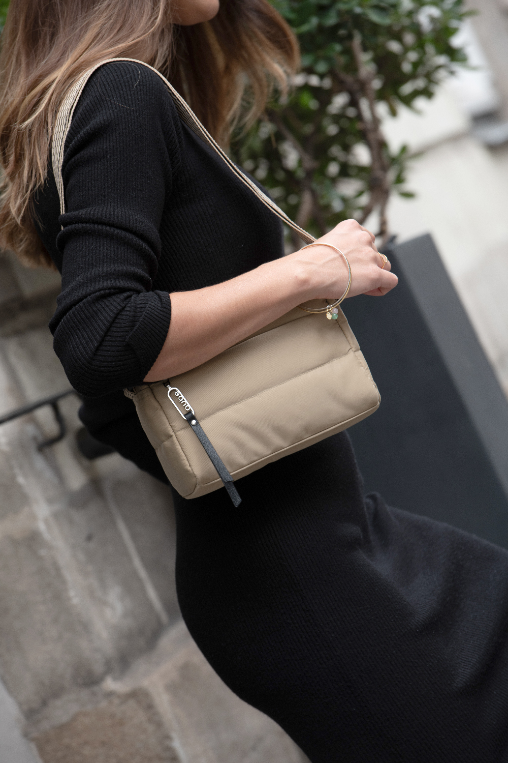 ★TOUT Y EST★ RIPPLE SHOULDER BAG IVORY CPCA2501 Cumulus shoulder bag beige - Aube | Handbags