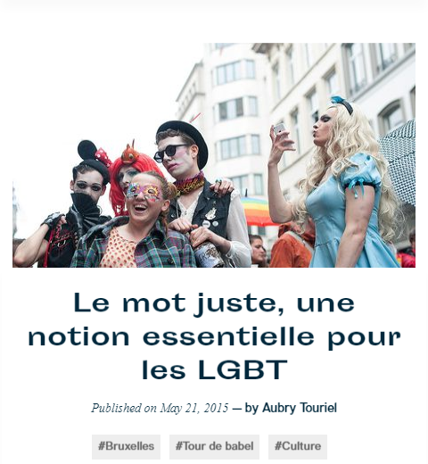 Le mot juste, une notion essentielle pour les LGBT