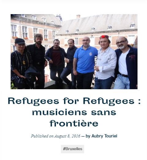 Refugees for refugees: musiciens sans frontière