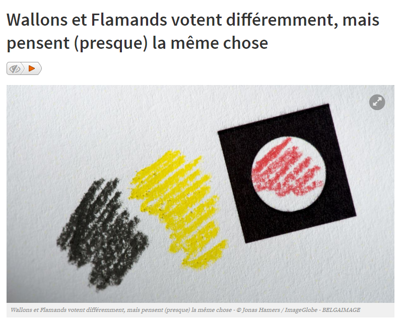 Wallons et Flamands votent différemment mais pensent presque la même chose