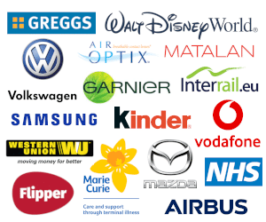 Voiceover clients and brands Caroline Ashby has worked with
