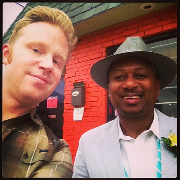 photo chilling with Kermit Ruffins