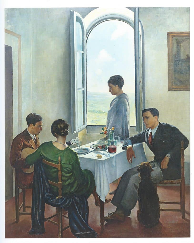Baccio Maria Bacci, Pomeriggio a Fiesole, 1926 -1929, Öl auf Leinwand, 224,5 x 180 cm