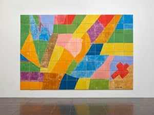 Großes Mosaik von Etel Adnan im 1. Ausstellungsraum