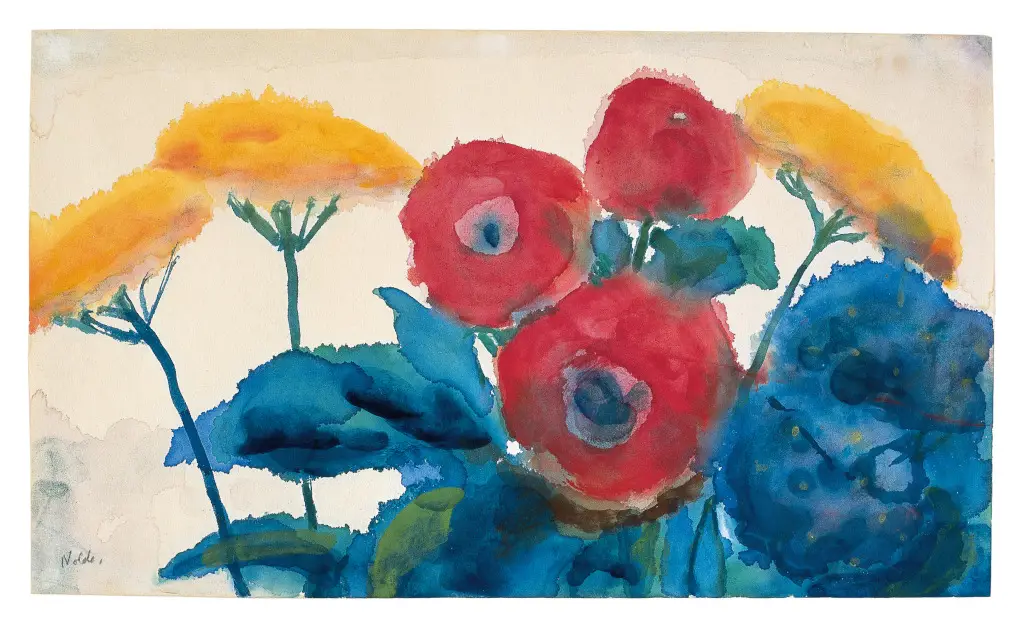 Gemälde von Emil Nolde "Feldblumen"