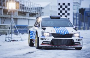 FABIA R5 Monte Carlo during test drives with pilot Jan Kopecky at Autodrom Sosnova on Wednesday, Jan. 4th, 2017.