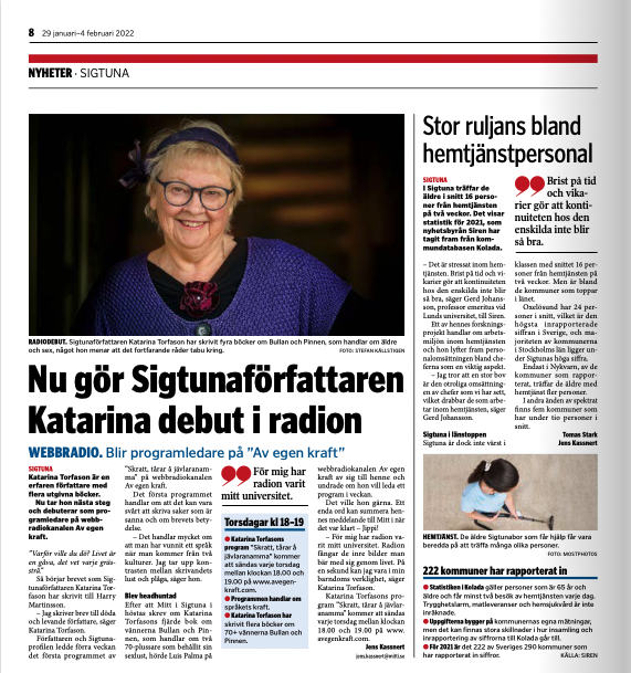 Sigtunaförfattaren gör radiodebut