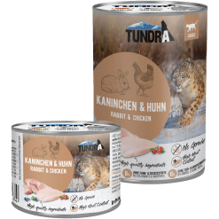 Tundra blötmat till katt - vildkanin och höna