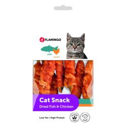 Alternative view of Kattgodis torkad fisk täckt av kyckling