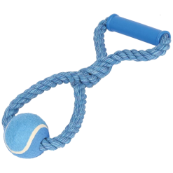 Floss med handtag och tennisboll