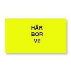 Skylt Här Bor Vi