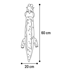 Alternative view of Plyschkrokodil utan fyllning med pip