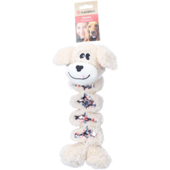 Alternative view of Bungee hund i plysch med blommiga detaljer