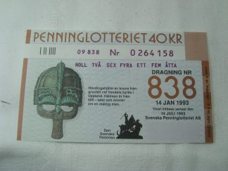Penninglott 838, 14 jan 1993