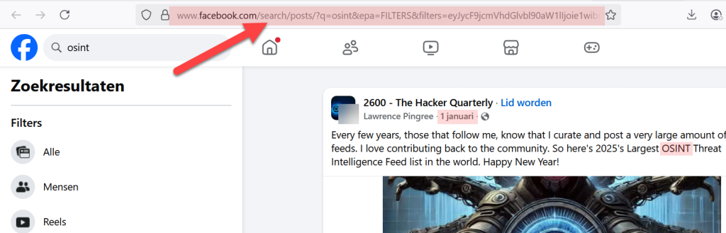 Facebook JSON filter