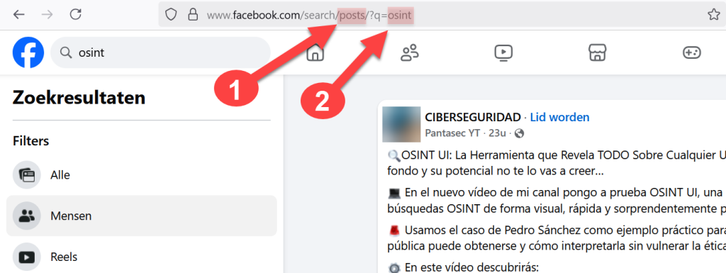 Facebook URL aanpassen