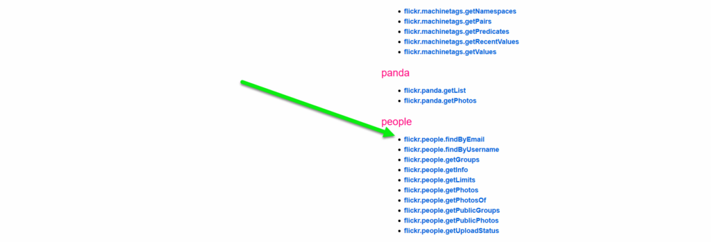 Flickr website findbyemail