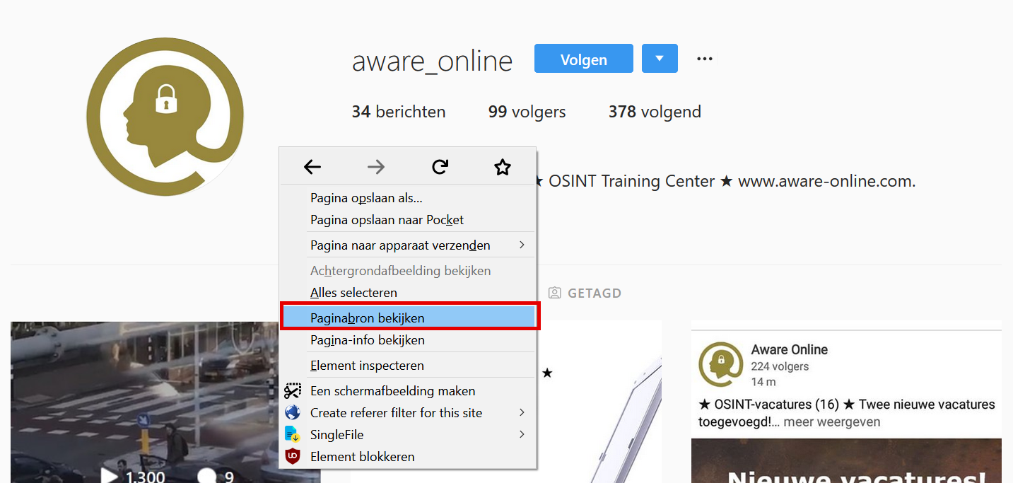 Find an Instagram user ID OSINT Tutorials Aware Online Academy