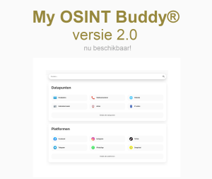 My OSINT Buddy® - Versie 2.0