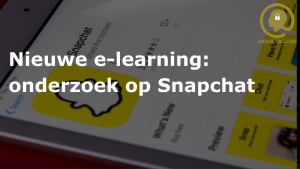 Nieuwe e-learning onderzoek op Snapchat
