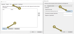 Taakplanner Actie Taakplanner Actie