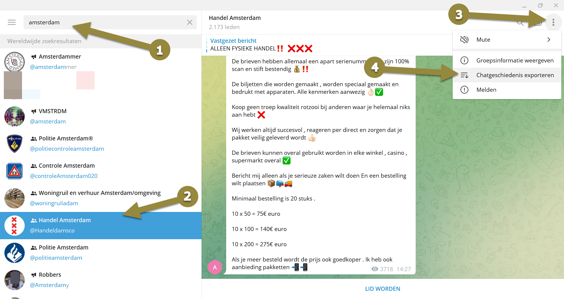 Telegram Chatgeschiedenis Exporteren