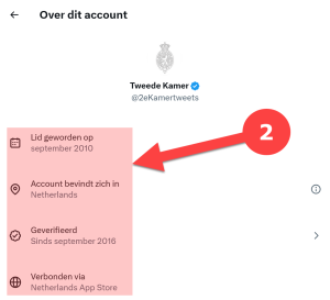 Zichtbare profielinformatie op X