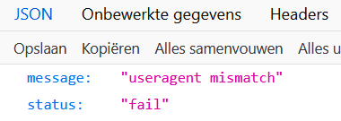 useragent mismatch