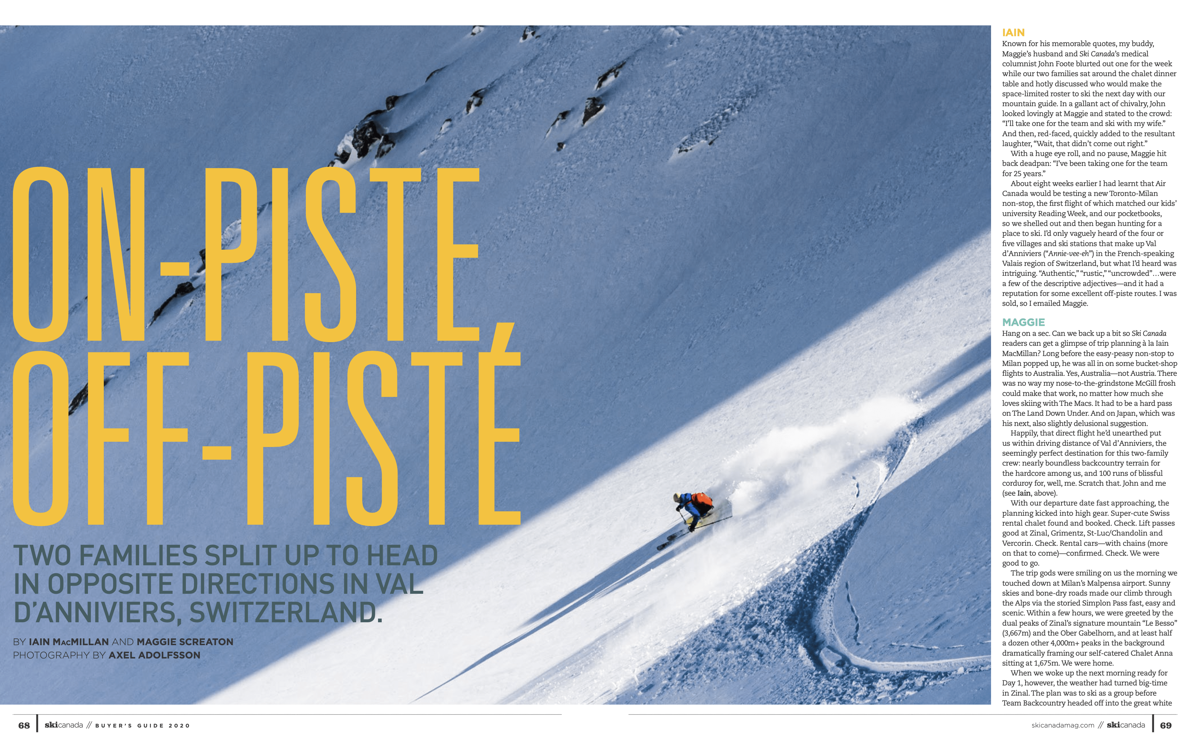 Ski Canada tear sheet