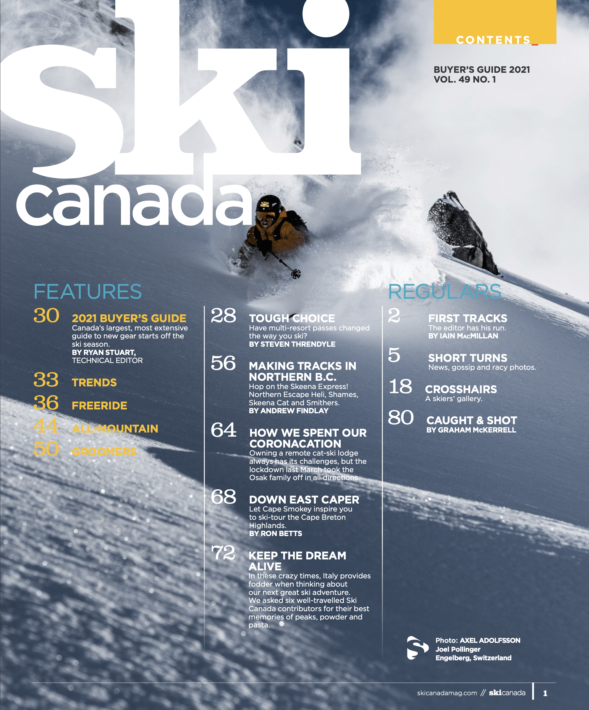 Ski Canada tear sheet