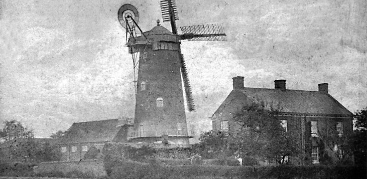 Photo of old postcard of working Mill around 1900