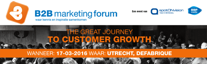 B2B Marketing Forum 2016 – The great journey to customer growth