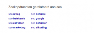 seo tooltip gerelateerd