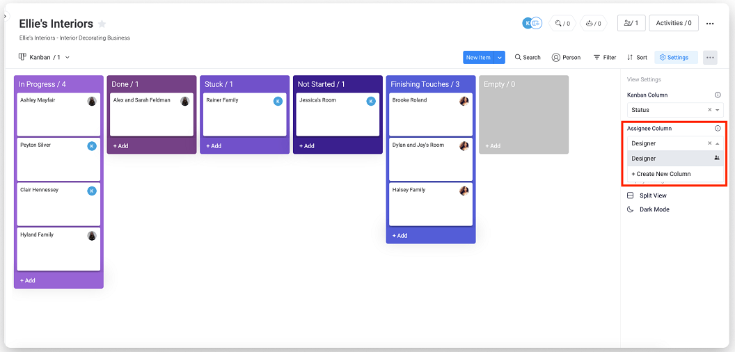 Kanban methode bord Monday