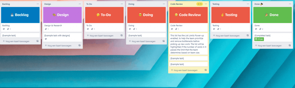 kanban methode bord Trello