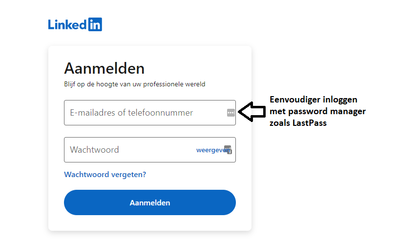 Eenvoudig inloggen LinkedIn