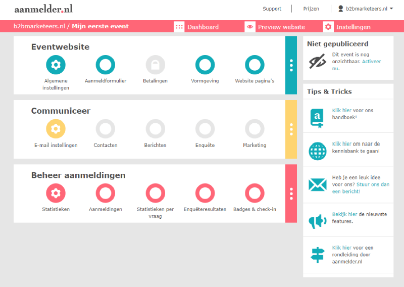 aanmelder.nl review dashboard